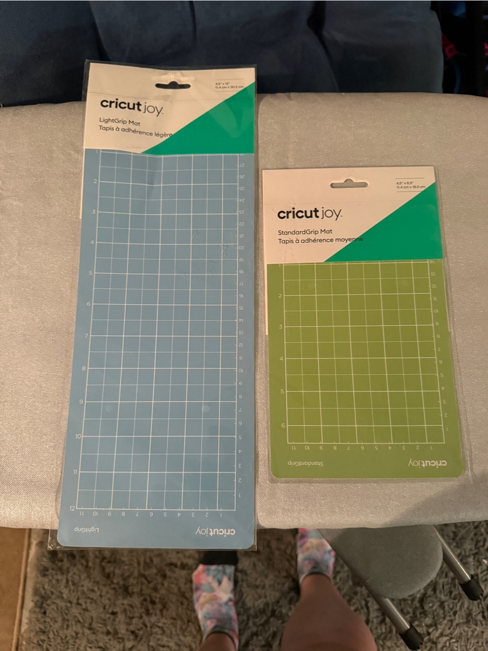 Cricut Joy LightGrip and StandardGrip Cutting Mats in Blue & Green